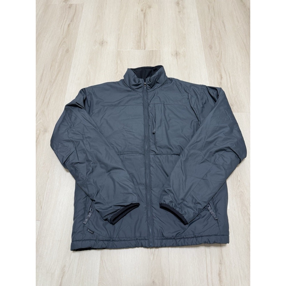 Men's Size Large Columbia Windbreaker Jacket -  Dark Grey